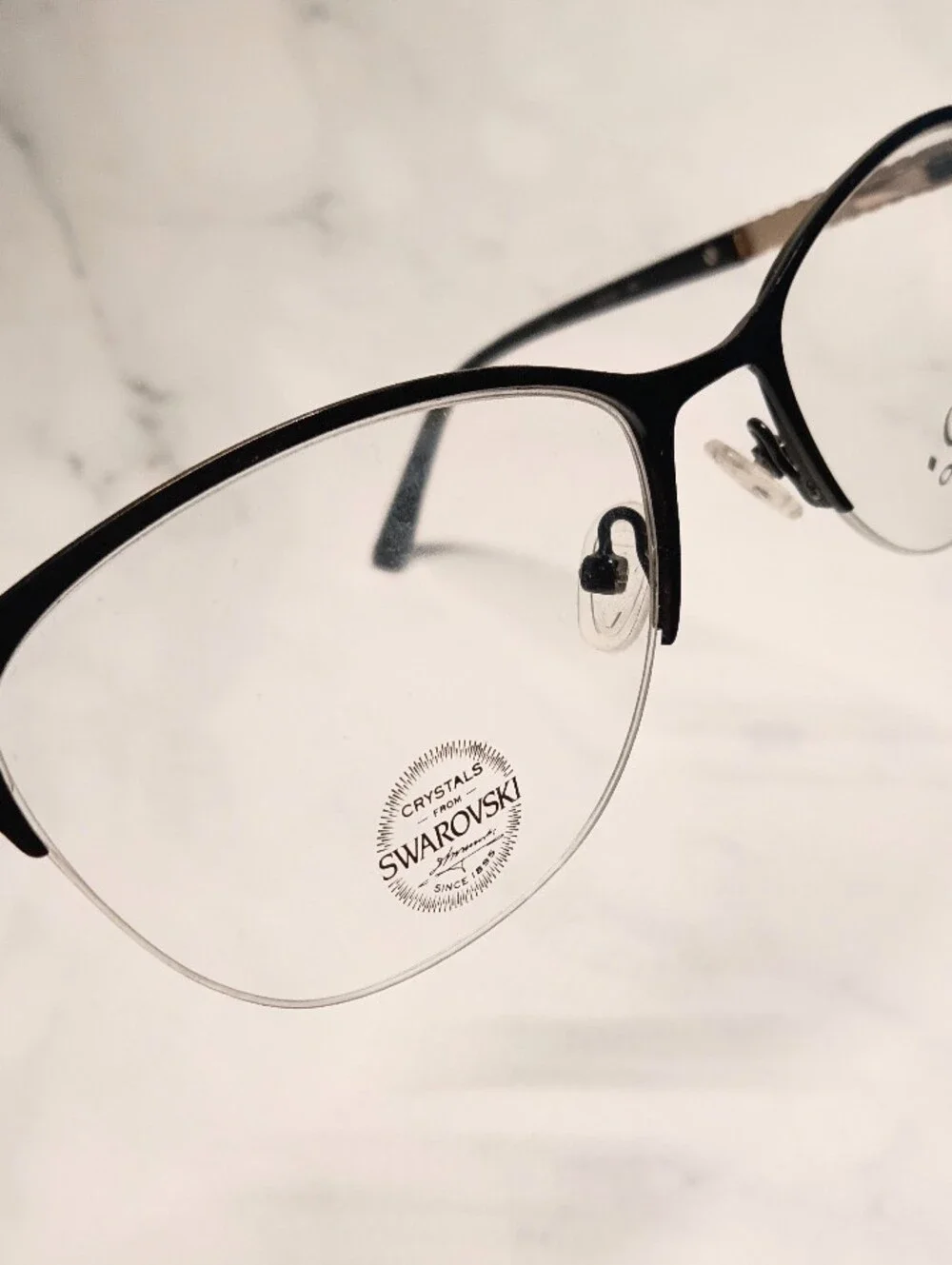 NEW prescription-ready, Semi Rimless Eyeglass Frame Glasses 54 18 140 cat eye
